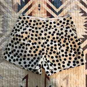 J. Crew Black & White Polkadot Shorts